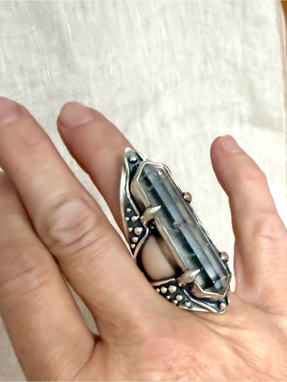 Acid Queen Jewelry Open Amplifier Ring, US 6.5 - Picture 4 of 16